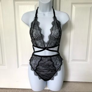 Victoria’s Secret Lace Strappy Bodysuit Lingere